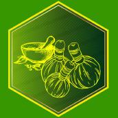 Kr&auml;uterstempelmassage im Kornkamon Massage